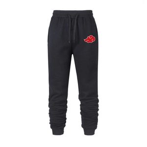 Män joggare casual byxor anime akatsuki moln symboler print fitness män sportkläder tracksuit bottoms sweatpants byxor byxor y0927