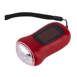 2021 Ny Mini Portable Hand Crank Dynamo 3 LED Solar Powered Flashlight Camping Torch