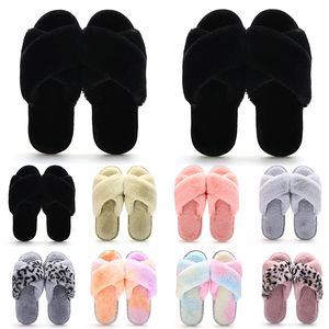 Wholesale Classics Winter Indoor Slippers for Women Snow Fur Slides House Outdoor Girls Ladies Furry Slipper Flats Platforms Soft Shoes Sneakers 36-41