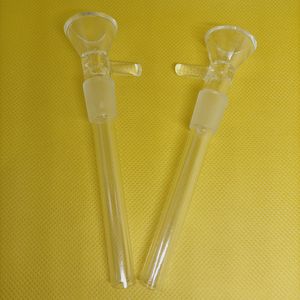 Ciotola di vetro per fumatori in Pyrex trasparente maschio da 14 mm con tubo da 2 pollici a 4,5 pollici per imbuto con filtro a imbuto per bong