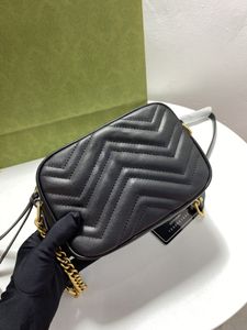 mona_bag marmont zig zag flap 여자 고급 패션 가방 디자이너 어깨 인테리어 슬롯 포켓 정품 가죽 레이디 핸드백 크로스 바디 핸드백 크기 18cm