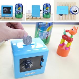Creative Mini Safe Deposit Box Monety Plastikowe Piggy Bank Zabawki Nowość Łamacze Kocianka Pieniądze Oszczędność Pudełka do przechowywania Kod Cass Case Prezent dla dzieci