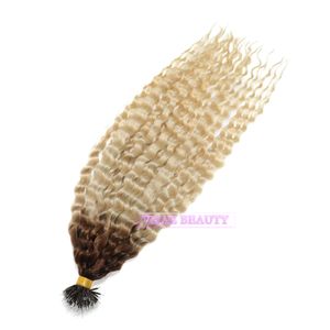 VMAE 11A Nano Ring Human Unprocessed Virgin Remy Hair Extensions Wholesale Micro Loop Deep Wave R#4/613 European One Donor Cuticle Aligned