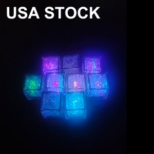 Wholesale LED Ice Cube Lights Multi-Color Other Indoor Lighting Luminous Light-Up Cubes Simulation for Party Wedding Bars USA STOCK