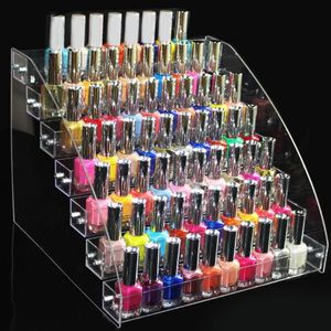 Другой домашний декор акриловый лак для ногтей Организатор Manicure Cosmetics Jewelry Holder Holder Clear Makeup Box 2-3-4-5-6-7 слой