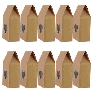 GRESTO GREST 25pcs Caixa de embalagem de bolos de embalagem Sobremesa portátil Kraft Paper Storage