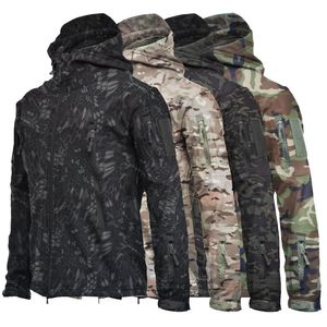 Men's Trench Coats Men Long Sleeve Camouflage Thick Zipper Windbreaker Windproof Hood Jacket Coat Clothing Hommes Veste 2021