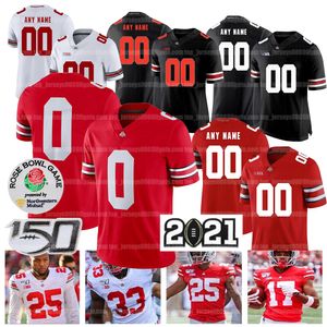 Cusom Ohio State Buckeyes NCAA College Football-Trikot KJ Hill Jr. Ronnie Hickman Eddie George Justin Fields JK Dobbins Fuller Garrett Wilson Chris Olave Trey Sermon