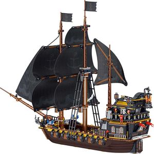 Kids Toys Ship Pirate Model Creator The Eternity Pirates Ships Building Blocks Ideas Series Boat Bricks Boys Birthday Gifts X0902