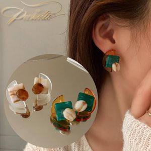 Stud pulatu mode örhängen akryl designer uttalande söta tillbehör kropp smycken pendientes fiesta