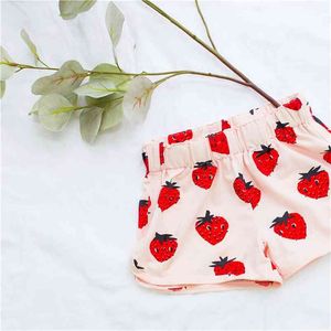 Kukukid Lovely Kids Summer Shorts Boys Girls Strawberry Print Fashion Brand Bottoms Toddler 210619