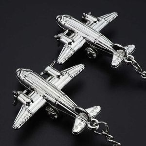 Classic Metal Model Aircraft Airplane Charm Pendant Car Key Ring Keychain Best Friend Gift Accessories G1019