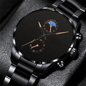 Orologi da polso Marca Minimalista Orologi da uomo Lusso Nero Acciaio inossidabile Uomo Sport Orologio da polso al quarzo Orologio da uomo d'affari Relogio Masculino