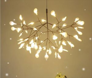 Modern Heracleum Tree Leaf Pendant Light LED Lamp Suspension Lampor Vardagsrum Konst Bar Iron Restaurant Home Lighting
