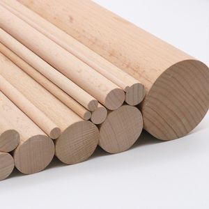 Factory Direct Unfinished Natural Arts and Crafts Round Houten Stick Beech Wood mm Stick Dowel Rods