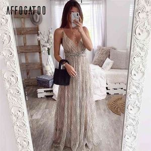 Affogatoo Sexy v neck backless summer pink dres Elegant lace evening maxi es female Holiday long party ladies 210623