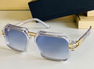 Óculos de sol vintage 6004 cristal azul lentes gradiente óculos de sol masculino moda óculos de sol proteção uv400 óculos com caixa