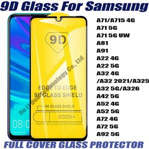 9D Full Cover Harted Glass Phone Screen Protector do Samsung Galaxy A32 2021 A22 A42 A52 A72 A92 A02 4G 5G A71 A81 A91