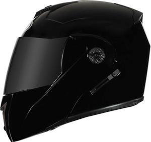 Ny uppfällbar motorcykelhjälm för vuxna Modulära dubbellinsvisir Helface Motorcykelhjälm Säker motocrosshjälmar casco moto Q0630