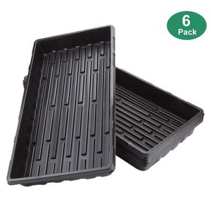 Planters & Pots 6 Packs Plastic Growing Trays Seed Tray Seedling Starter For Greenhouse Hydroponics Seedlings Plant Germination
