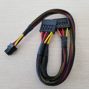 6Pin için Splitter 15Pin SATA Güç Kablosu Kordon Dell Vostro 3650 3653 3655 için Masaüstü Bilgisayar HDD SSD Genişletme 50 cm