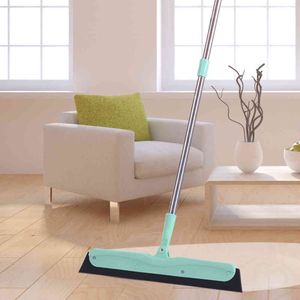 EVA Broom Non-sticky Floor Wiper Telescopic Hand Push Sweeper Squeegee Retractable Scraper Mop Dust Free Cleaning Foam