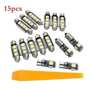 15 st Fel FREE LED-stammen lampa för Porsche 911 996 Serie 1998-2005 LED-lampa Inredning Dome Light Kit Car Interior Light