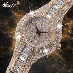 MISSFOX 30mm piccolo orologio da donna antiurto impermeabile di lusso da donna Ar braccialetti per orologi in metallo strass Bu orologi cinesi economici 210310