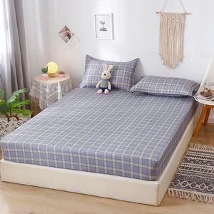 Lenzuola Set di fogli Bonenjoy 3 Pz Cover Materasso King Size Striscia Plaid Gemetric Style Biancheria Biancheria da letto Drap Housse 180x200 Lenzuola aderente su Elastico