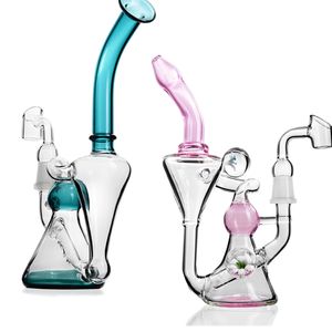 hookahs Hitman Bong inline perc Glass Classic mini beaker Dab Rigs Recycler Water Pipes with 14mm Joint