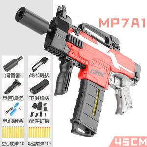 Elektrik Patlama Yumuşak Bullet Oyuncak Gun Çok Modlu Başlat Sünger Erkek MP7A1 Model Açık Oyun Sahne Erkek Doğum Günü Hediyeleri