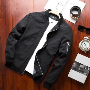 Men's Jackets Business Solid Fashion Coat Mens Casual Slim Stand Collar Men Bomber Jacket Arrival Spring Autumn