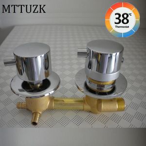 2/3/4 Ways Outlet Brass Mixing Valve Diverter Thermostatic Shower Faucets Temperature Mixer Control Bathroom Sets