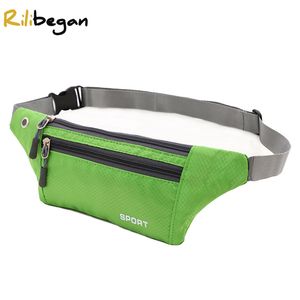 Man Multifunktion Midja Nylon Bröstpaket Running Belt Sports Pouch Pocket Travel Chest Bags