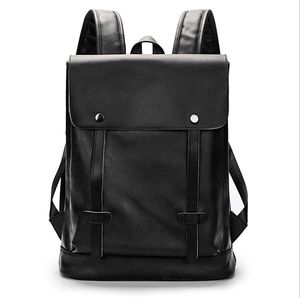 Men's Large Leather Antitheft Travel Backpack Laptop Bags Women Black Bagpack Boy Big Capacity School Male Business Shoulder Bag