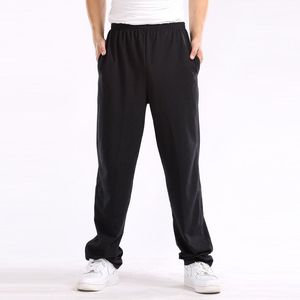 Erkek Pantolon Erkekler Baggy Pantolon Katı Renk Ince Donanım Sweatpants Elastik Pamuk Rahat Ekstra Büyük Artı Boyutu 4XL 5XL 6XL 7XL