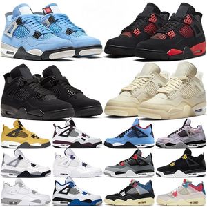 Jumpman 4 Retro Womens Men 4s casual Shoes Red Thunder Black Cat University Blue Royal White Cement Union Off Fire Red Motosports Lightning Manila Sneakers 36-47