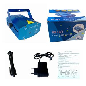 2022 Novo Blue Mini LED Laser Iluminação Projetor Decorações Do Partido Para Home Lasers Ponteiro Disco Light Stage Partys Lights Padrão Projetores