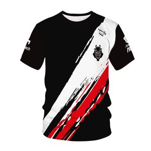 G2 Team Uniform E-sports T-shirt Game Lol Csgo Pro Player Men's and Women's Fashion Street Style Customized Id