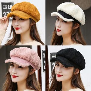 Beanies Fashion Retro Autumn Winter Outdoor Warm Berets Beanie Hat Octagonal Cap Women Bonnet