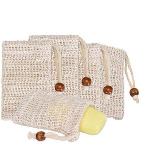 Ramie Mesh Bar Switch Scrub Bag Сумка Drawstring Сумки Держатель Очистка Кожи Очистка Древесины Сушилка Сушилка Сумки для хранения Чехол Сумки