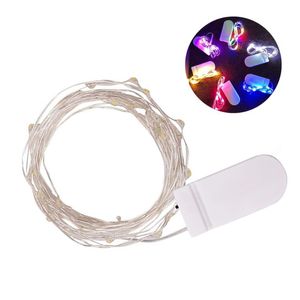 Strängar LED-sträng ljusknapp Batteriljus för festbröllop Jul Halloween Baby Bedroom Bar Decor Lighting Strip Vattentät