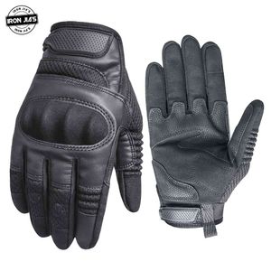 Ferro Jia's Motorcycle Men PU Couro Touch Screen Respirável Hard Knuckle Moto Riding Gear Luvas de Motocross