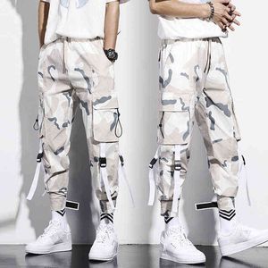 Pantaloni cargo mimetici militari Moda uomo Casual Techwear Pantaloni hip-hop Harem Pantaloni maschili Streetwear Pantaloni sportivi sportivi Punk H1223