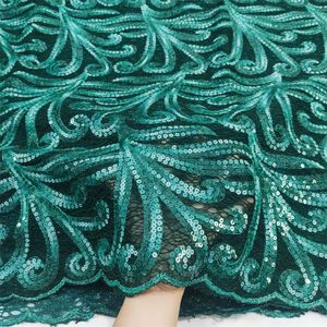 2021 New High Quality Swiss Sequence Lace Fabric African French Tulle Laces 5 Yards Wedding Dress Material Fabrics For Women