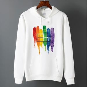 남자 자부심 LGBT 게이 러브 레즈비언 레인보우 양털 후드 티 스웨터 유니섹스 겨울 하라주쿠 사랑은 사랑 스웨터 셔츠 후드 201112입니다.
