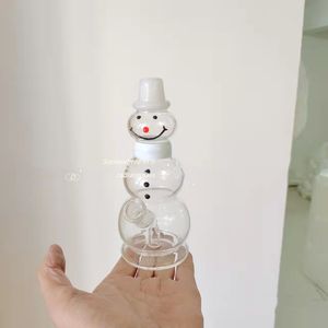 bong in vetro pupazzo di neve narghilè pipa ad acqua dab rig vetro gorgogliatore ad alto borosilicato