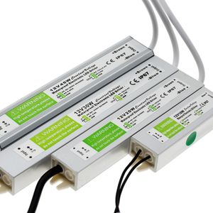 LED-drivrutin DC12V 24V 10W-300W IP67 Vattentät belysningstransformatorer för utomhusljus 12V 24V Strömförsörjning