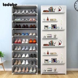 Nonwoven Fabric Shoe Rack Multilayer Easy Installation Home Dorm Space-saving Storage Organizer Shelf Minimalist Shoes Cabinet 210306