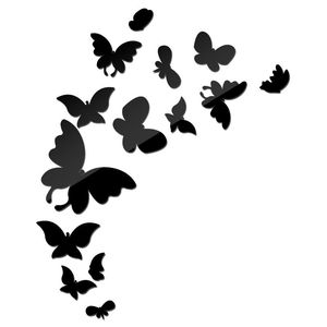 Väggklistermärken Mode DIY Möbler Vardagsrum Mönster Akryl Spegel Butterfly Sticker Europa Använd heminredning